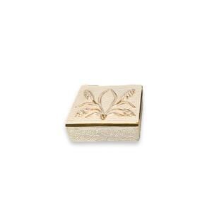 KBNY Italy Porcelain Wheat Trinket Box Collectible